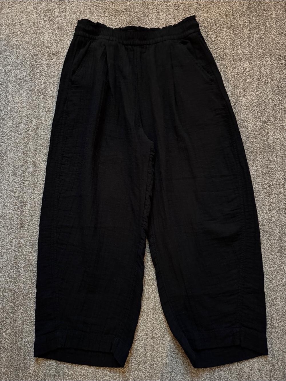 Old Navy Black Cropped Wide-Leg Pants